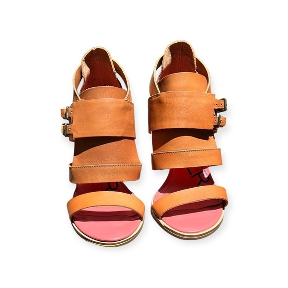 Kelsi Dagger | Gina Brown Vachetta Belted Cutout Strappy Sandals - Picture 5 of 12